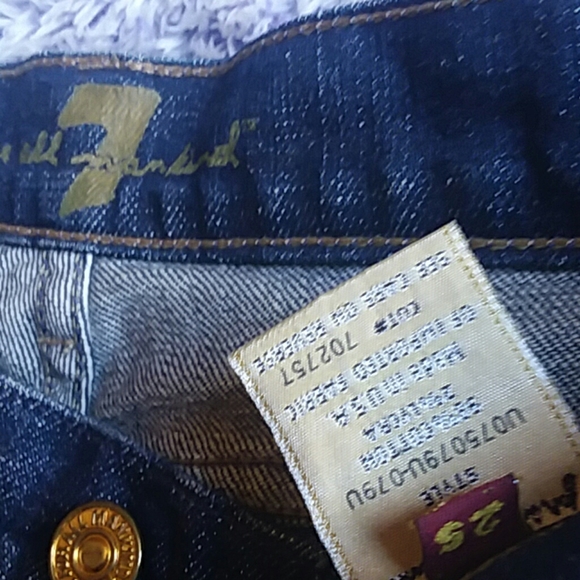 7 For All Mankind Boot Cut Jeans Size 25 - Picture 5 of 6
